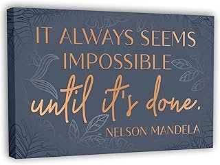 Inspirational Wall Art Canvas Poster for Bedroom, Office, Living Room - ...
