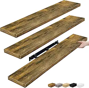 Sorbus Floating Shelves for Wall - 48 Inch Long Bathroom Shelves, Wall Decor for Bedroom, Kitchen...
