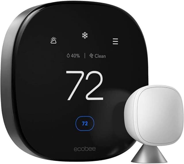 ecobee Smart Thermostat Premium with Smart Sensor and Air Quality Monito...