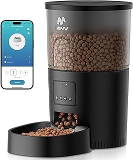 IMIPAW Automatic Cat Feeder, 5G WiFi Cat Food Dispenser with APP Remote ...