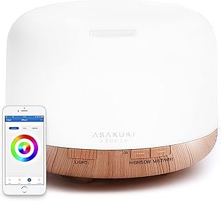 ASAKUKI Smart Wi-Fi Essential Oil Diffuser, App and Voice Control Compat...
