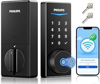 Philips Built-in WiFi Smart Lock, Keyless Entry Door Lock with App, Touc...