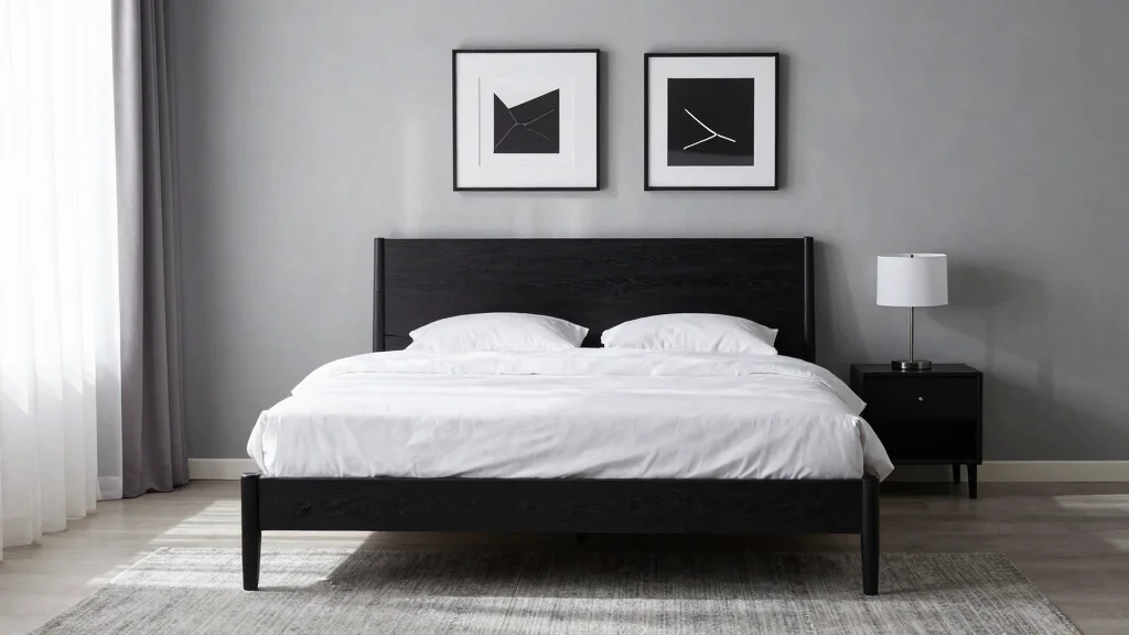 20 Black, White, and Grey Bedroom Ideas with Dark Wood Furniture - Home Modern Designs