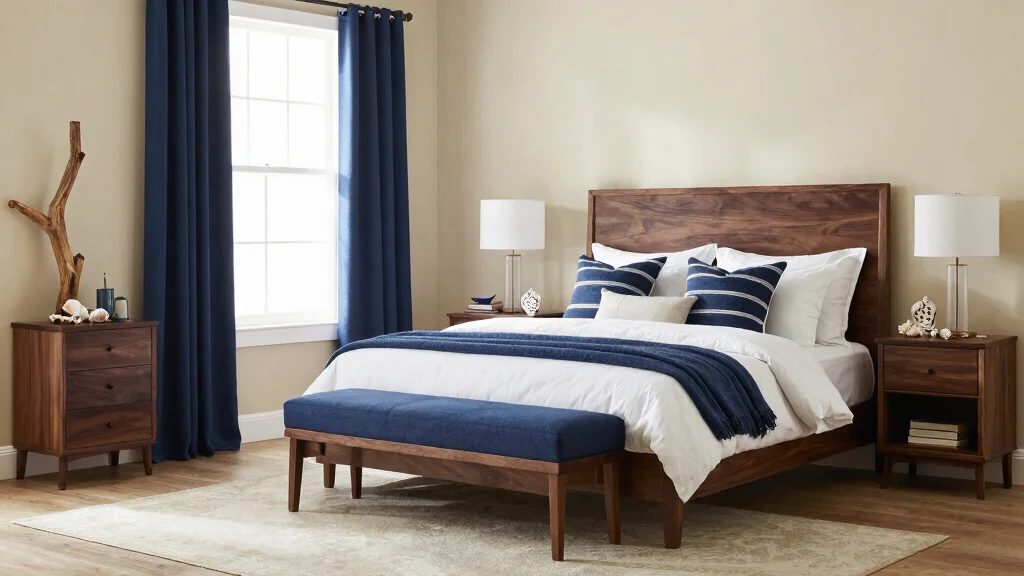 18 Dark Wood Bedroom Furniture Color Schemes with Navy Blue: A Coastal-Inspired Guide - Home Modern Designs