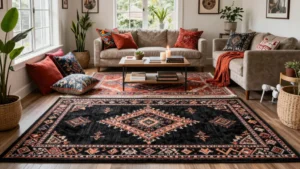 14 Black Area Rug Ideas for Dramatic Interiors