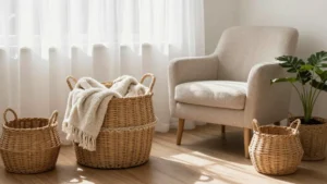 14 Cane Baskets Decoration Ideas for Natural Interiors