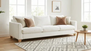 11 Rugs with White Couch Ideas for a Fresh, Clean Look