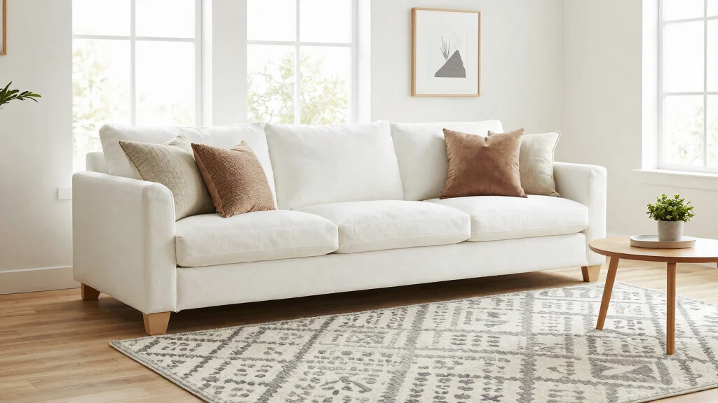 11 Rugs with White Couch Ideas for a Fresh, Clean Look