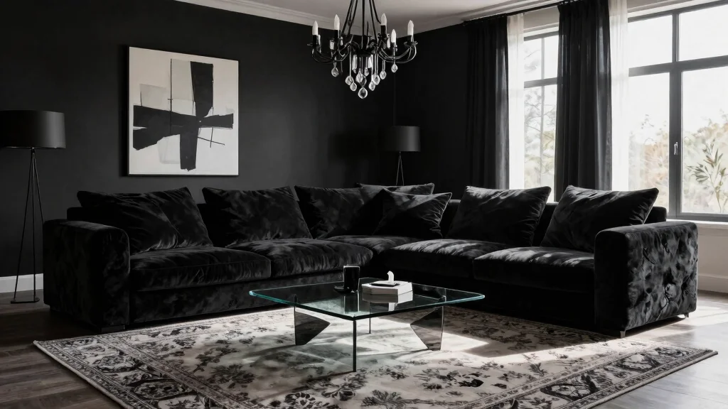 8 Dramatic Black Living Room Ideas Bold Modern and Strikingly Elegant