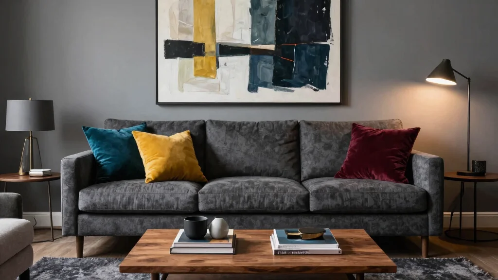 9 Dramatic Dark Grey Couch Living Room Ideas Moody Bold and Incredibly Stylish