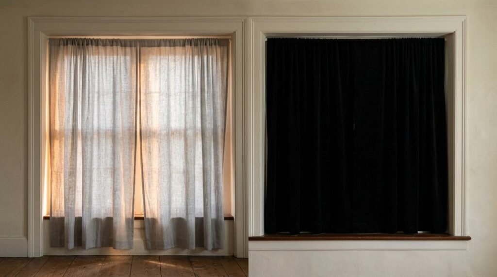 blackout and room darkening curtains