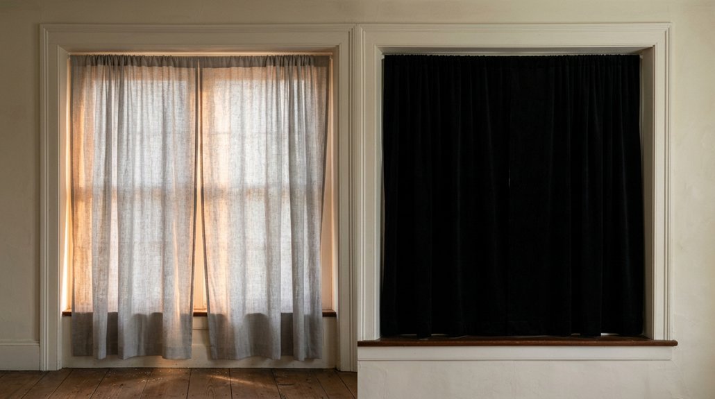 blackout and room darkening curtains