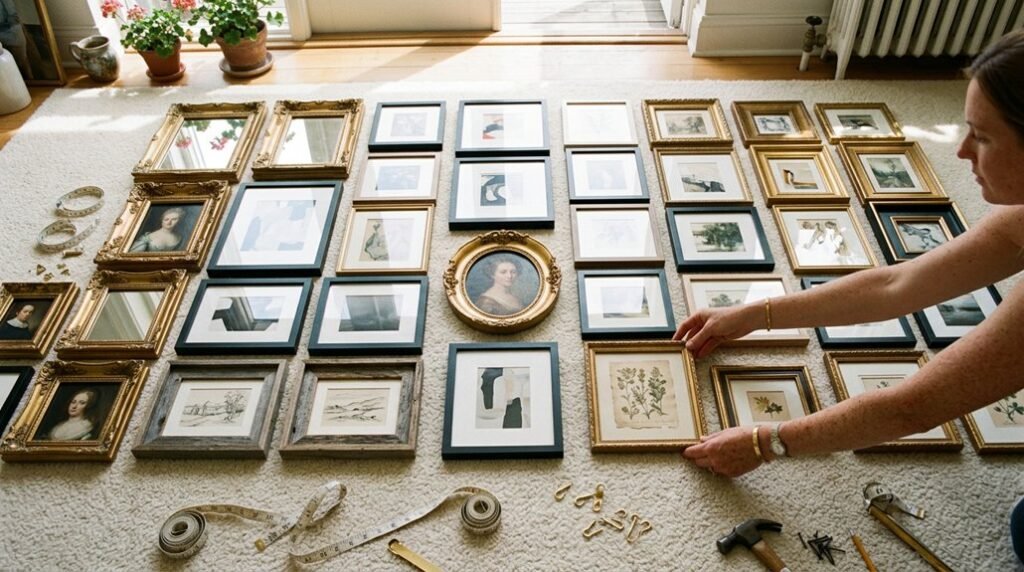 creating cohesive gallery wall layout