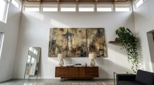 decorate tall wall effectively