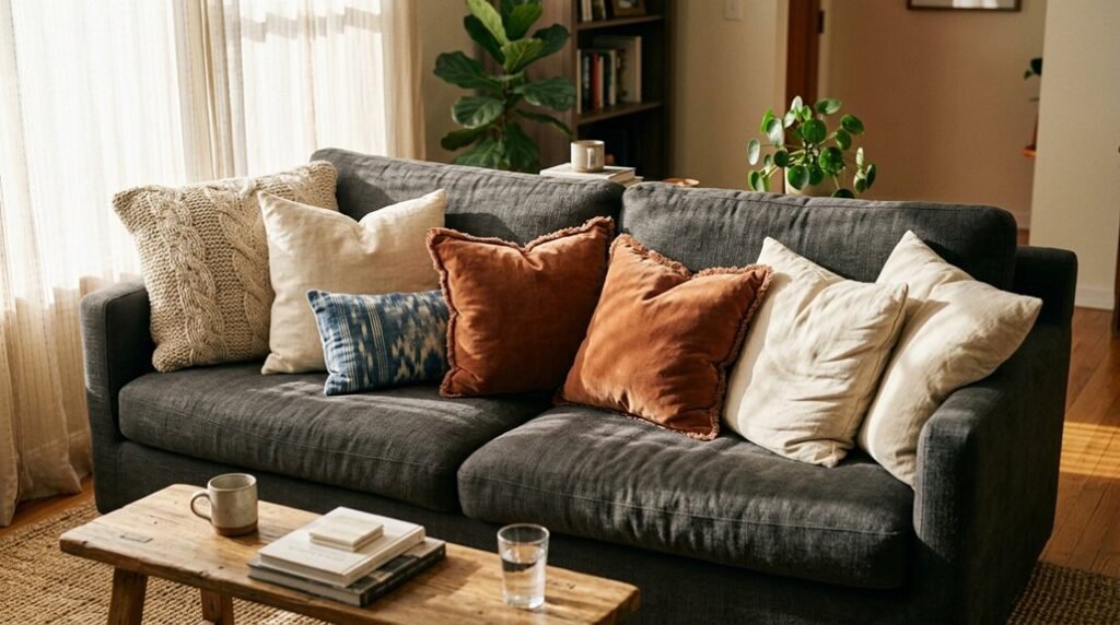how many sofa throw pillows