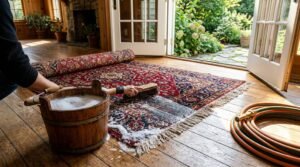 how to clean an area rug