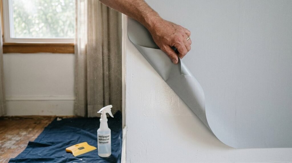 how to remove wallpaper safely