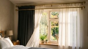 layer sheer with blackout curtains