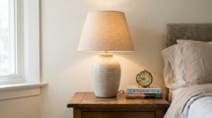 nightstand lamp size guidance