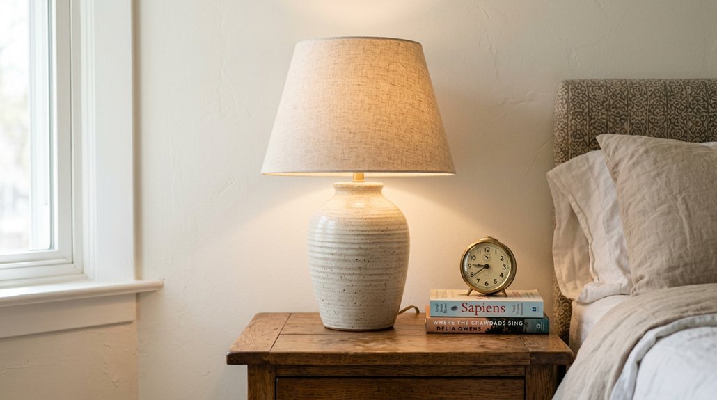 nightstand lamp size guidance