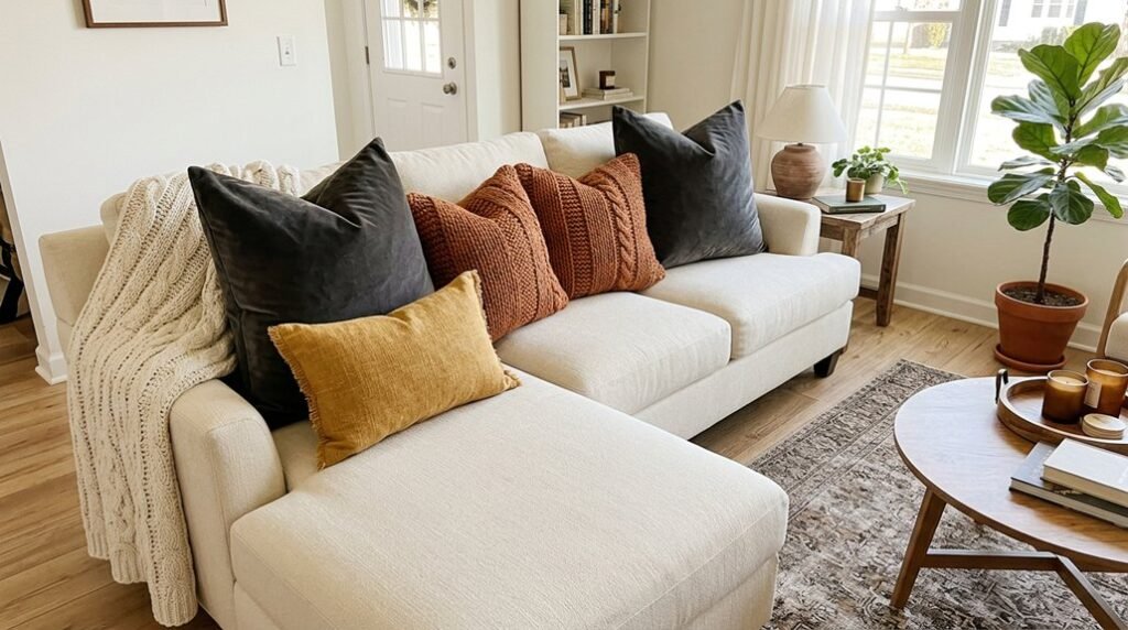 sectional sofa pillow styling guide