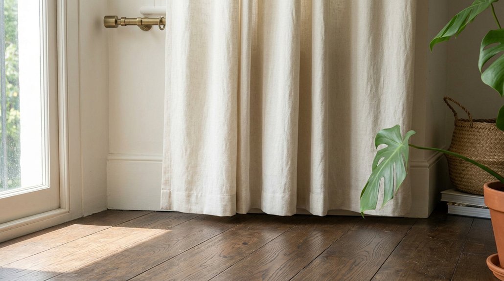 should curtains hang to floor