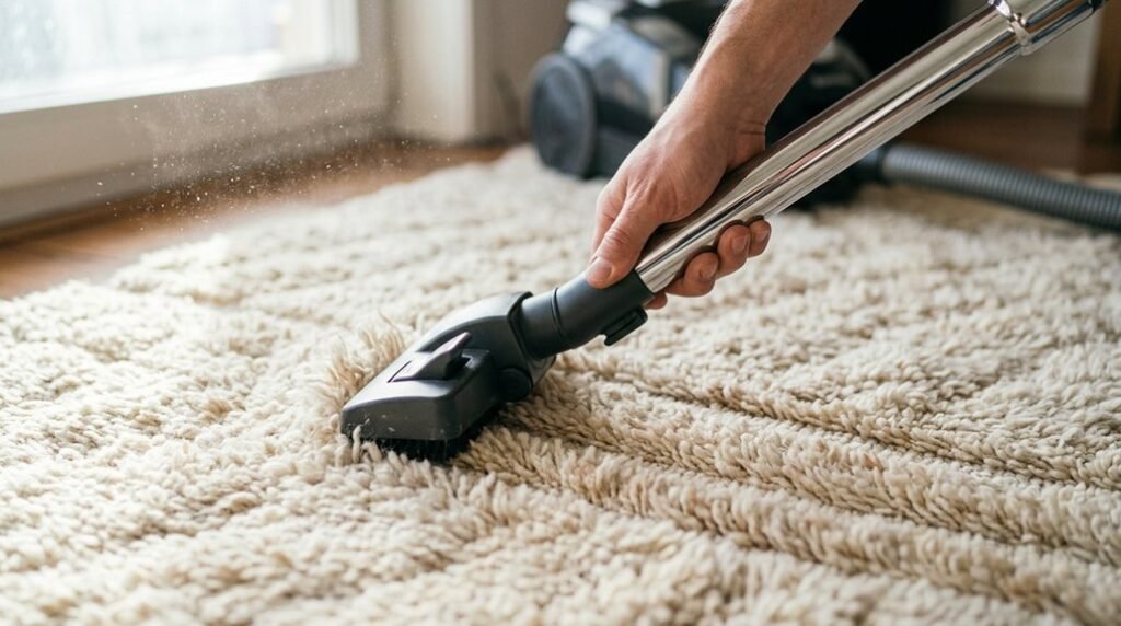 vacuuming guidance for wool rug