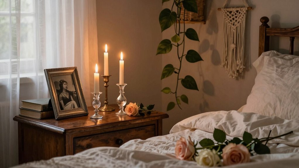 candles photos greenery arranged harmoniously