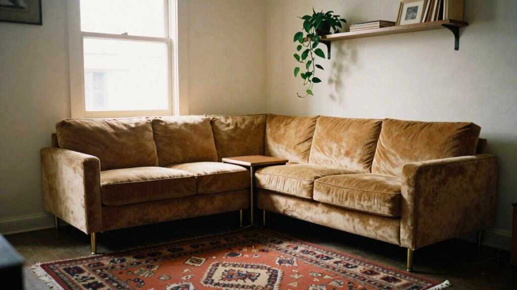 compact modular sofa with built in storage