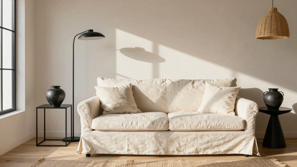 distribute black accents evenly across room