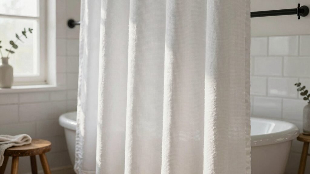 five best white shower curtains