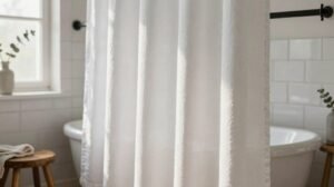 five best white shower curtains