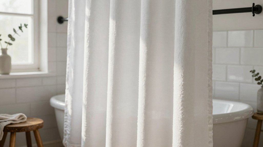 five best white shower curtains