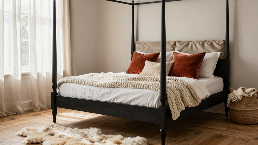 layer black with soft textures for contrast