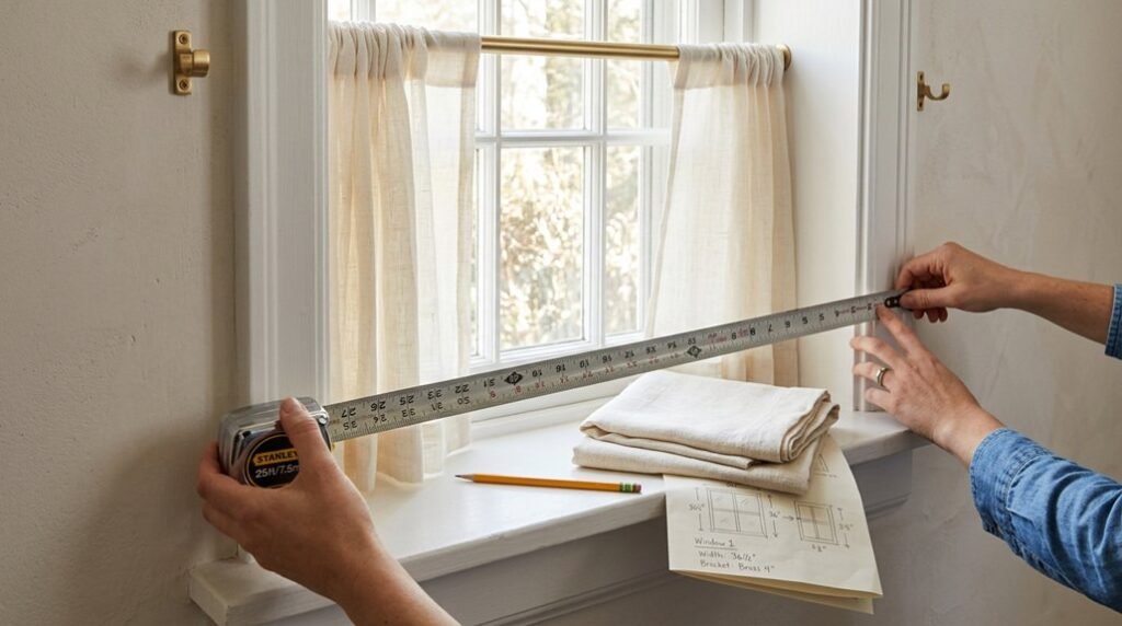 measuring window for curtains