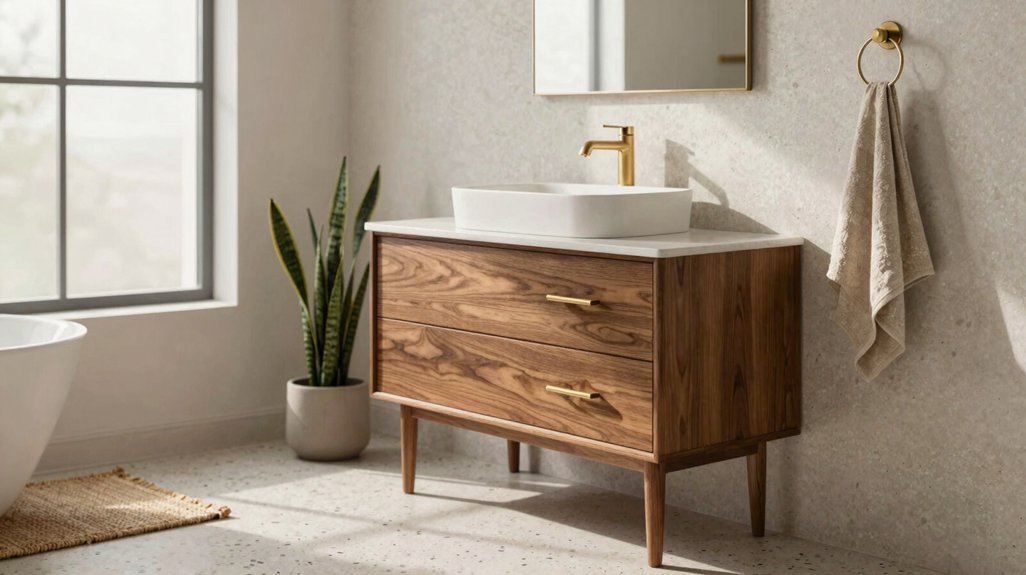 mid century bath vanities