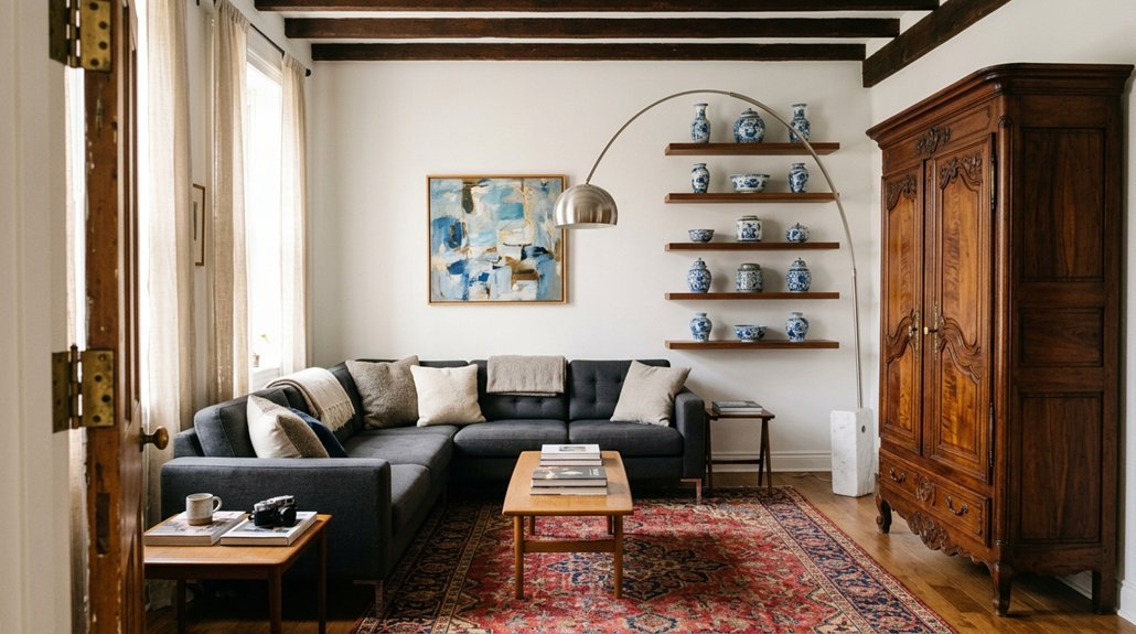 mixing modern with traditional decor