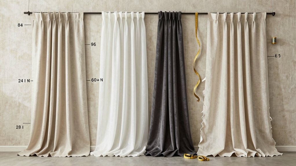 non standard curtain sizing options