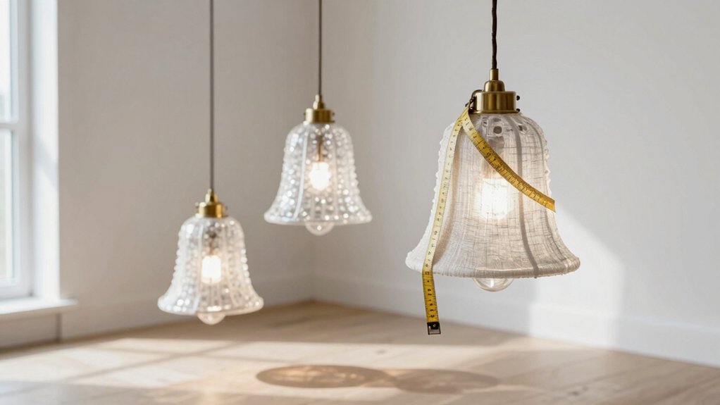 sizing pendant and chandelier shades precisely