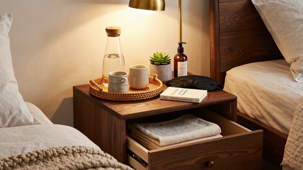 stock the nightstand with essentials