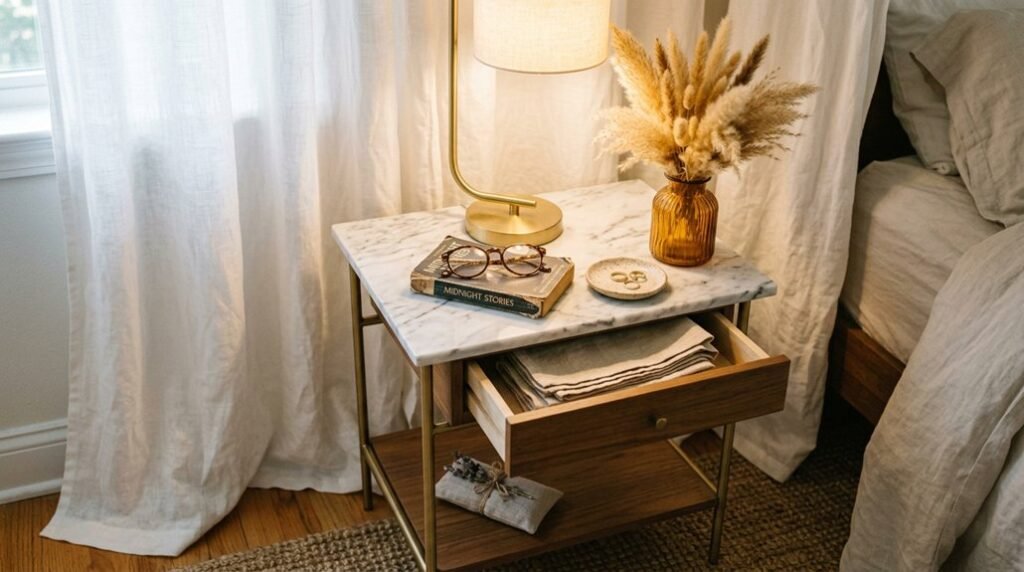 styling a coordinated nightstand